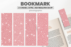 Pink Sparkle Bookmark PNG, Bookmark Sublimation Product Image 1