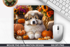 Halloween Dog Mouse Pad Sublimation, Halloween Mouse Pad PNG Product Image 1