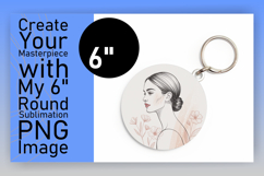 Vibrant Keychain Round Design PNG , Beauty Woman Product Image 1