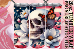 Joyful Spirits 20oz tumbler wrap, Skull USA Product Image 1