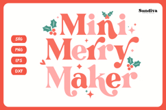 Funny Christmas Toddler Shirt Quote SVG | Mini Merry Maker Product Image 3