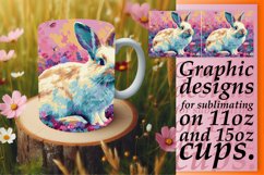 Whimsical Easter Rabbit Mug Art: Springtime Charm Product Image 1