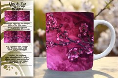 Mug Wrap Sublimation 11oz/15oz Design Vibrant Flowers Product Image 1