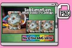 Floral Retreat: 3D Flower Pattern Mug Wrap Product Image 1