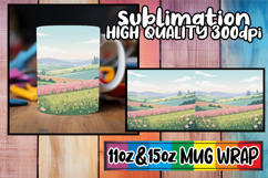 Vibrant escapes 11oz 15oz sublimation wrap, Spring Product Image 1