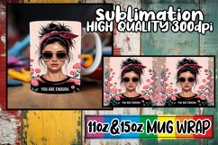Radiant moments sublimation mug wrap, Woman Product Image 1