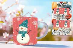 Trendy 11oz Mug Wrap Png Design , Snowman Product Image 1