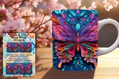 Whimsical Butterfly Fantasy: Spring 3D Mug Wrap Product Image 1
