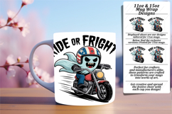 Joyful 11oz Mug Wrap Png Design , Funny Ghost Product Image 1