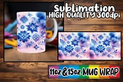 Blissful dreams sublimation print wrap, Watercolor Pattern Product Image 1