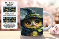 Watercolor Owl Mug Wrap Spring 11oz 15oz Design Product Image 1