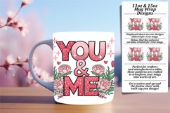 Bright 11oz Mug Wrap Png Design , Valentines Product Image 1