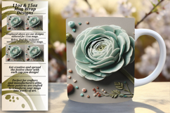 GORGEOUS PNG Mug Wrap Design 15oz , 3D Flower Product Image 1
