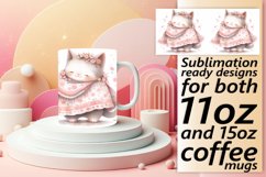 Spring Breeze Cat Watercolor Sublimation Wrap - Playful Desi Product Image 1