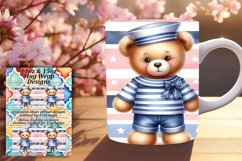 Chic 11oz Mug Wrap Png Artwork , Teddy Bear Product Image 1