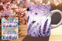 Trendy 11oz Mug Wrap Png Design , Halloween Product Image 1