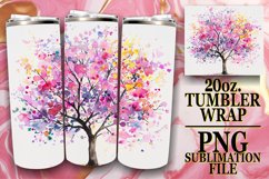 Enchanting Blossom Floral Watercolor Tumbler Product Image 1
