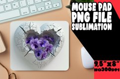 Flower Heart Sublimation Mouse Pad Product Image 1