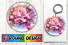Whimsical Circle Ornaments Design, Flowers Product Image 1
