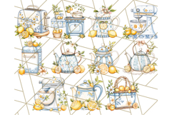 Mediterranean Cottagecore Kitchen PNG Clipart with Lemons Product Image 5