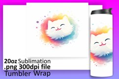 Cat Craze Tumbler Wrap: Sublimation Spectacular Product Image 1
