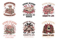 Coquette Spring Reading Sublimation Product Image 7