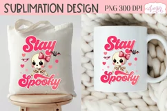 Stay spooky sublimation PNG | Pink Halloween sublimation PNG Product Image 4