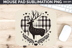 Watercolor Deer Mouse Pad Sublimation - Valentines PNG Product Image 1