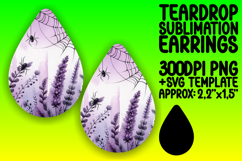 Chic Teardrop Earrings Design PNG , Halloween Product Image 1