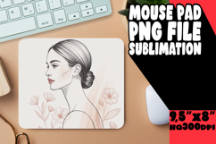 Blissful Mouse Pad Sublimation Ideas, Beauty Woman Product Image 1