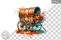 Fall Wagon Garden Sublimation - Fall Clipart PNG Design Product Image 1