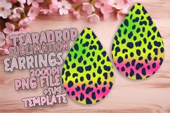 Abstract Leopard Print Teardrop Earring Wrap Gradient PNG Product Image 1