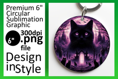 Elegant Round Design for Keychains , Horror Halloween Product Image 1