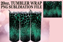 Glitter Leopard &amp; Floral Tumbler Wrap - Marvelous Charm Product Image 1