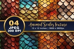 Metallic Animal Scale Skin Digital Paper Product Image 1