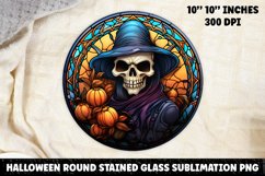 Halloween Stained Glass Sublimation PNG | Skull | Ghost Product Image 1