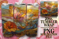 Glitter Butterfly Tumbler Design for 20oz Product Image 1