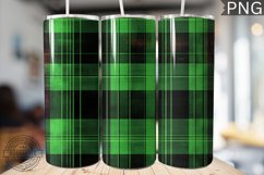 Green Christmas Plaid Tumbler Wrap - High Quality 300 Dpi Product Image 1