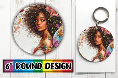 Sweetheart's Whimsical Bliss: Keychain Sublimation Product Image 1