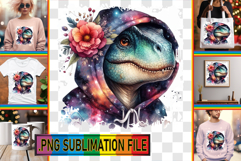 Cheerful PNG Art for TSHIRTS, Dino Product Image 1