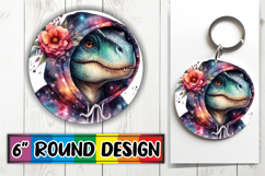 Unique Circle Keychain Magic, Dino Product Image 1