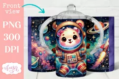 Cute astronaut sippy cup sublimation PNG, Kids tumbler PNG Product Image 1