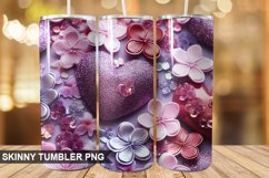 3D Valentine's Day Tumbler Design | Sublimation Wrap 20 Oz Product Image 1