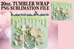 Joyful Reflections 20oz tumbler wrap, 3D Flowers Product Image 1