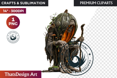 Fantasy Autumn Guardian - Epic Fall Character Clipart PNG Product Image 1