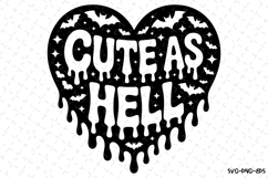 Cute as Hell Svg | Halloween Svg | Svg Cut Files Product Image 1