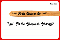 Christmas Wooden Spoon Handle Quote SVG - Tis The Season Product Image 3