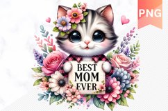 Best mom ever Sublimation - Mother's Day Clipart PNG Product Image 1