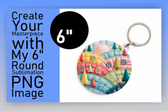 Creative Round Design Keychain Template , Holiday Product Image 1