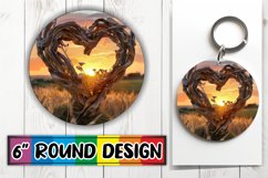 Serene Summer Breeze Circle Design Sublimation Woodland Product Image 1
